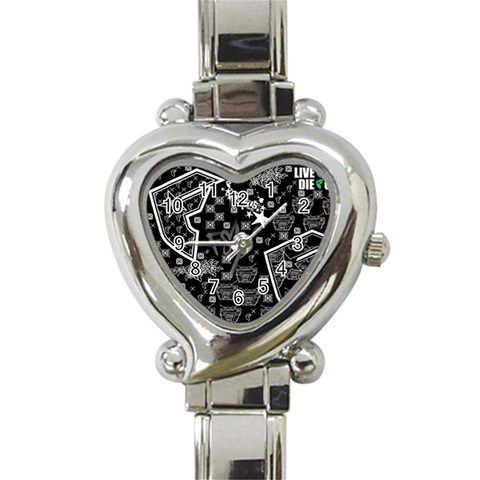 wallpaper_12647 Heart Italian Charm Watch from ArtsNow.com Front