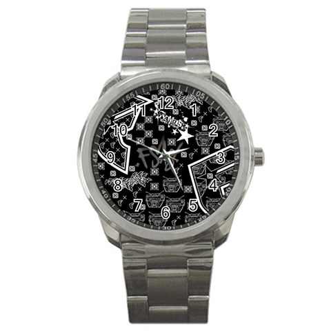 wallpaper_12647 Sport Metal Watch from ArtsNow.com Front