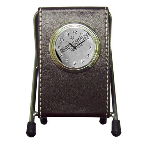 wallpaper_16868 Pen Holder Desk Clock from ArtsNow.com Front