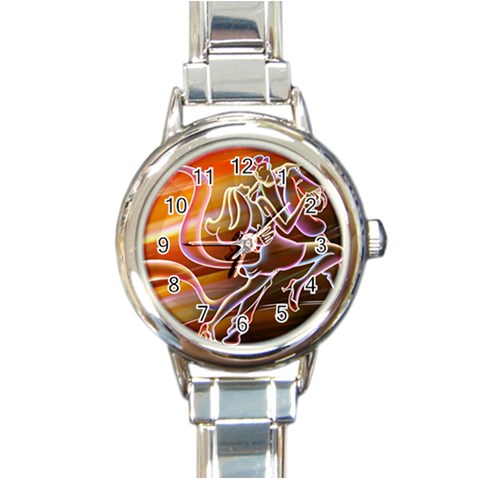 7 Round Italian Charm Watch from ArtsNow.com Front