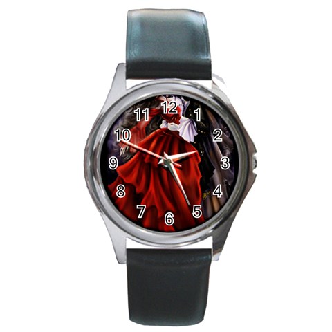 VampiresKiss Round Metal Watch from ArtsNow.com Front