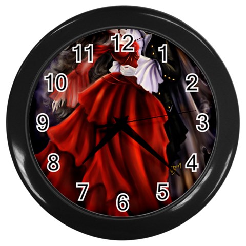 VampiresKiss Wall Clock (Black) from ArtsNow.com Front