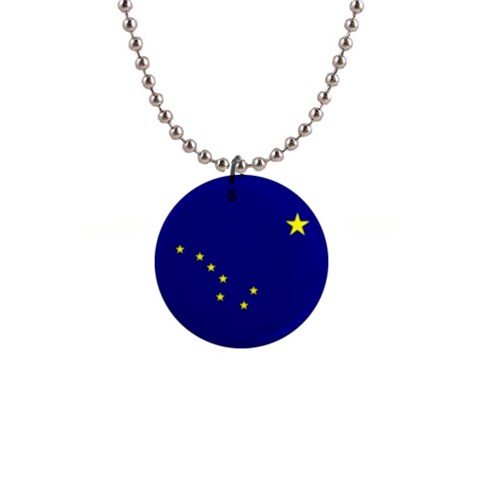 Alaska Flag 1  Button Necklace from ArtsNow.com Front