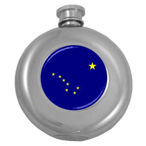 Alaska Flag Hip Flask (5 oz) from ArtsNow.com Front