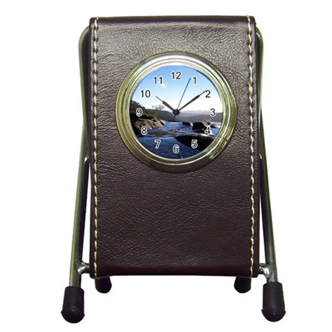 100_0405 Pen Holder Desk Clock from ArtsNow.com Front