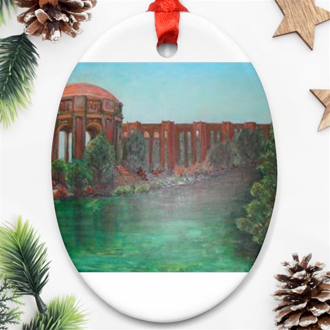 Palace of Fine Arts Ornament (Oval) from ArtsNow.com Front