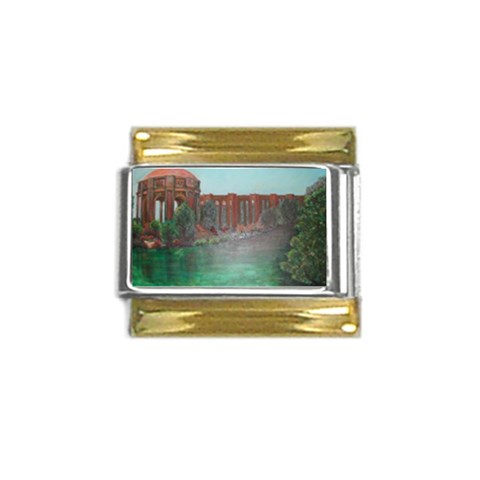 Palace of Fine Arts Gold Trim Italian Charm (9mm) from ArtsNow.com Front