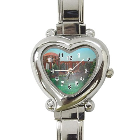 Palace of Fine Arts Heart Italian Charm Watch from ArtsNow.com Front