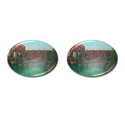 Palace of Fine Arts Cufflinks (Oval) from ArtsNow.com Front(Pair)