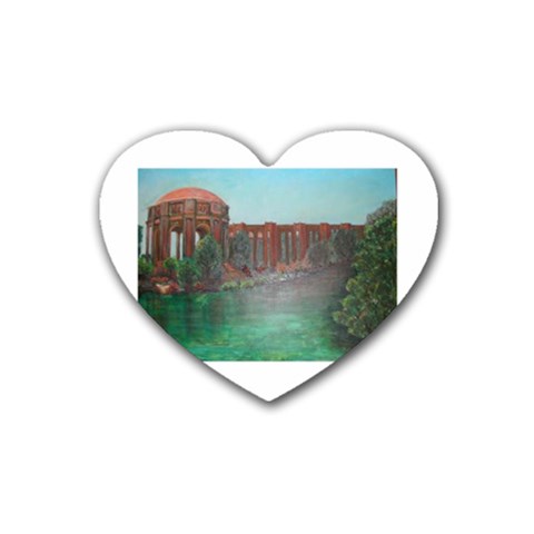 Palace of Fine Arts Rubber Coaster (Heart) from ArtsNow.com Front