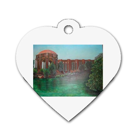 Palace of Fine Arts Dog Tag Heart (One Side) from ArtsNow.com Front