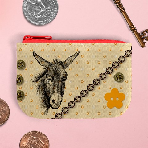 Donkey 3 Mini Coin Purse from ArtsNow.com Front