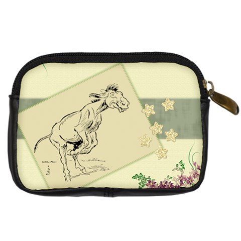 Naughty donkey Digital Camera Leather Case from ArtsNow.com Back