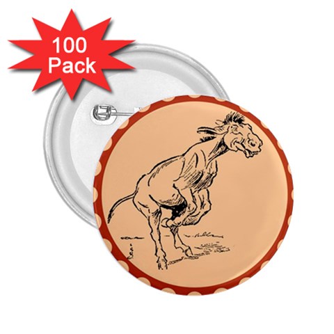 Naughty donkey 2.25  Button (100 pack) from ArtsNow.com Front