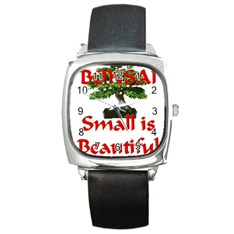 Bonsai8 Square Metal Watch from ArtsNow.com Front