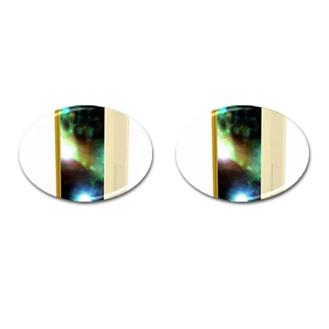 puertauniverso Cufflinks (Oval) from ArtsNow.com Front(Pair)