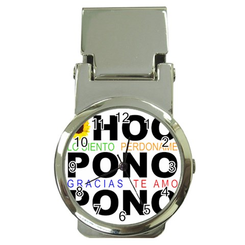 hooponopono3 Money Clip Watch from ArtsNow.com Front