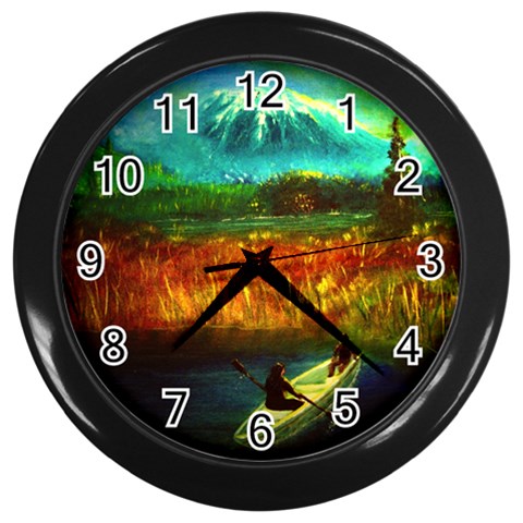 Boat Wall Clock (Black) from ArtsNow.com Front