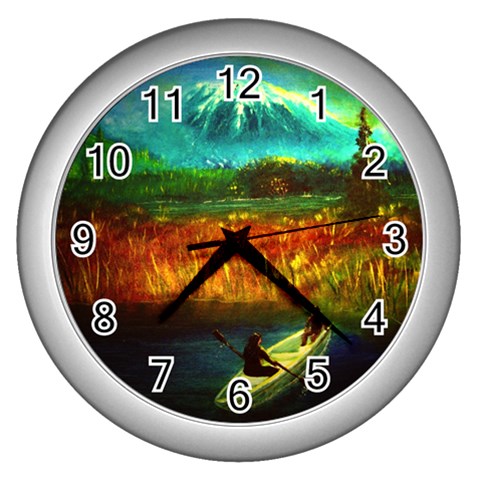 Boat Wall Clock (Silver) from ArtsNow.com Front