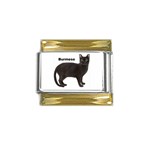 Burmese Gold Trim Italian Charm (9mm)