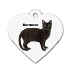 Burmese Dog Tag Heart (One Side)