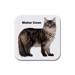 Maine Coon Rubber Square Coaster (4 pack)