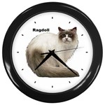 Ragdoll Wall Clock (Black)