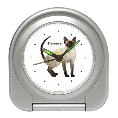 Siamese Travel Alarm Clock from ArtsNow.com Front