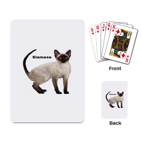 Siamese Playing Cards Single Design from ArtsNow.com Back