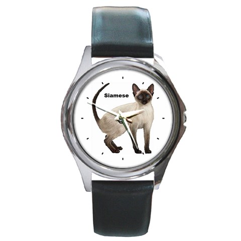 Siamese Round Metal Watch from ArtsNow.com Front