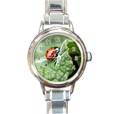 Nature Round Italian Charm Watch from ArtsNow.com Front