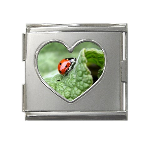 Nature Mega Link Heart Italian Charm (18mm) from ArtsNow.com Front