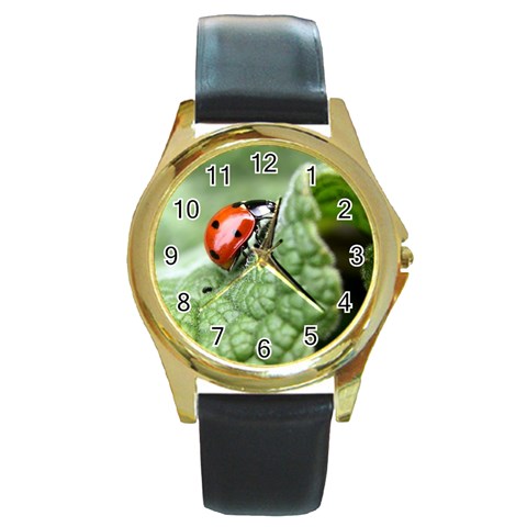 Nature Round Gold Metal Watch from ArtsNow.com Front