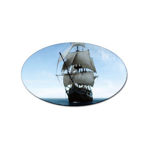 BattleShip Sticker Oval (100 pack) from ArtsNow.com Front