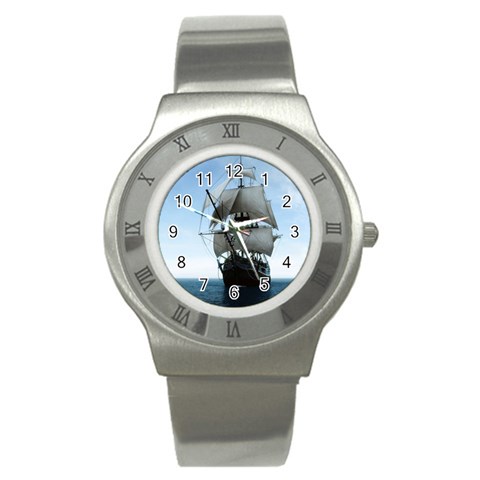 BattleShip Stainless Steel Watch from ArtsNow.com Front