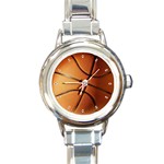 Basketball Round Italian Charm Watch