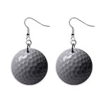 Golf Ball 1  Button Earrings