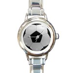 Soccer Ball Round Italian Charm Watch