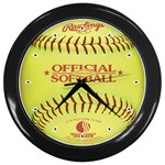 Softball Wall Clock (Black)