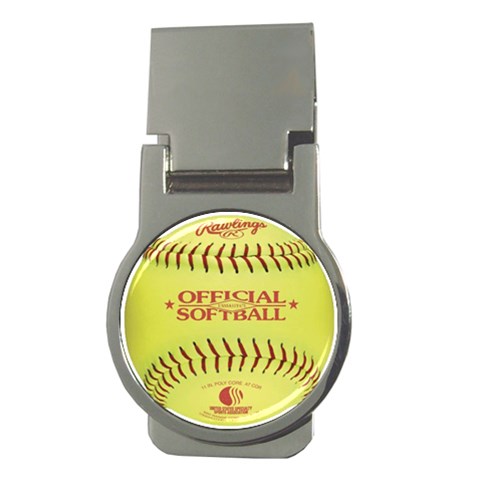 Softball Money Clip (Round) from ArtsNow.com Front