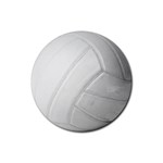 Volleyball Rubber Round Coaster (4 pack)