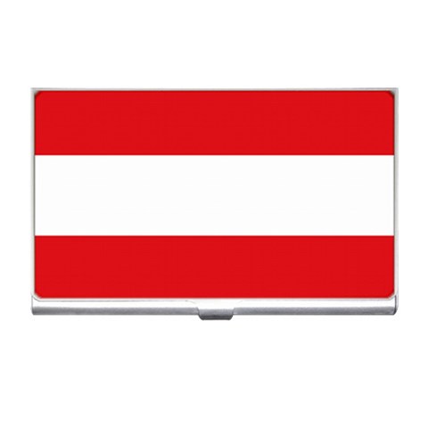 Austrian Flag Austria Business Card Holder from ArtsNow.com Front