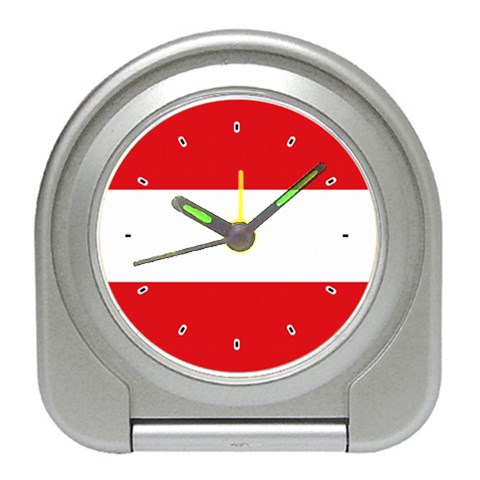 Austrian Flag Austria Travel Alarm Clock from ArtsNow.com Front