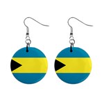 Bahamian Flag Bahamas 1  Button Earrings