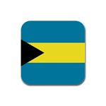 Bahamian Flag Bahamas Rubber Square Coaster (4 pack)