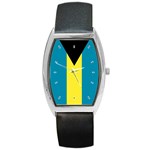 Bahamian Flag Bahamas Barrel Style Metal Watch