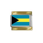 Bahamian Flag Bahamas Gold Trim Italian Charm (9mm)