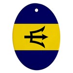 Barbados Flag Ornament (Oval)