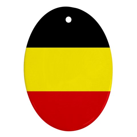 Belgian Flag Belgium Ornament (Oval) from ArtsNow.com Front