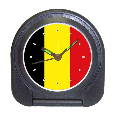 Belgian Flag Belgium Travel Alarm Clock from ArtsNow.com Front